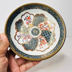 Vintage ACF Japanese Imari-Style Porcelain Dish – Gold & Cobalt Blue